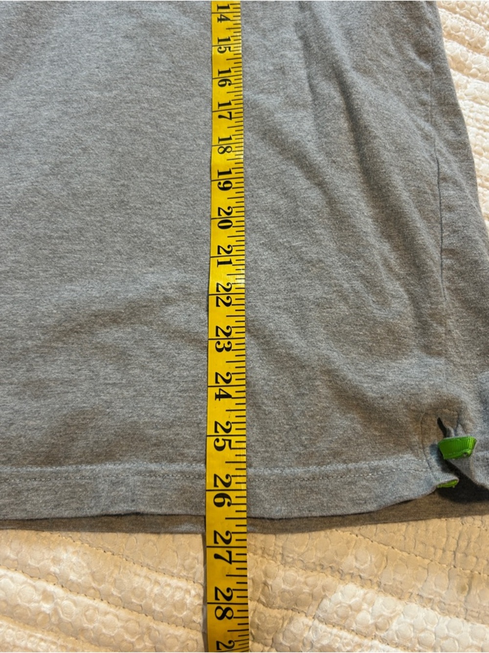 J.Crew Vintage Gray V-Neck Tee with Green & Orange Trim 100% Cotton Size XL - Picture 6 of 6